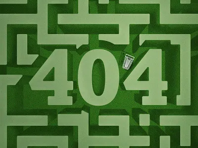 404 Labyrinth 404 cart garden illustration labyrinth lost rockwell supermarket typography vector
