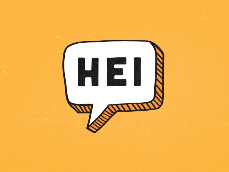 Hei after affects branding conversation flat fluid frame by frame fun handrawn illustration logo speach speach bubble text texture textured type