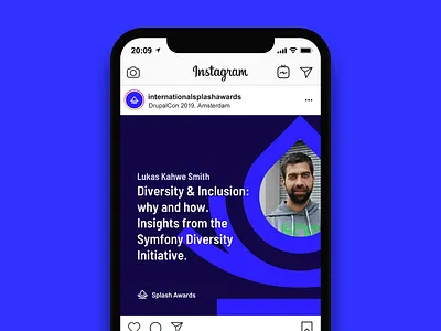 Rebrand International Splash Awards blue brand identity branding branding design clean drupal graphic design haelsum identity instagram instagram template opensource rebrand rebranding social media splash splash awards template