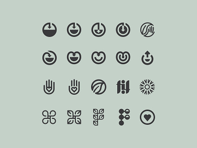 Unused icons logo logo design logo mark logodesign process