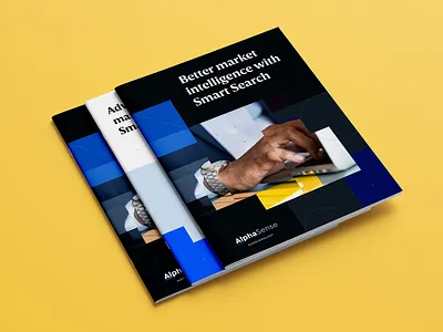 AlphaSense Collateral corporate financial fintech marketing website