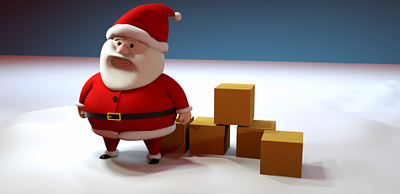 Santa Claus c4d christmas design santa claus