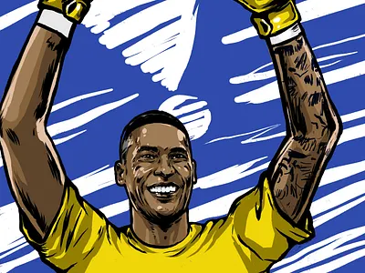 Alphonse Areola illustration Mood01c colors digital digital illustration drawing editorial editorial illustration football graphic illustration people portrait