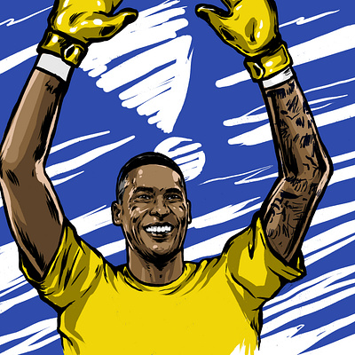 Alphonse Areola illustration Mood01c colors digital digital illustration drawing editorial editorial illustration football graphic illustration people portrait