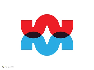 Wireless Marketing blue letter m letter w red saudi arabia wm