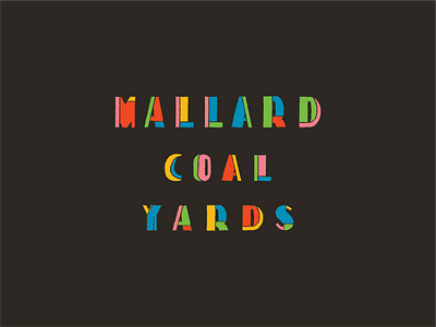 Mallard Coal Yards blue coal colorful fashion green identity logo logotype mallard pink red type typography wordmark yards yellow