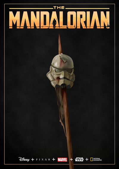 The Mandalorian promo branding design icon illustration