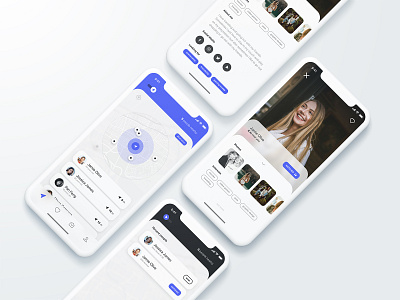 Personal Conceptual Design V2 app application branding clean concept dating design geo interface ios location meetlok mobile personal project ui user interface ux