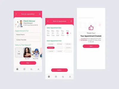 Doctor Appointment app clean design ios minimal app design