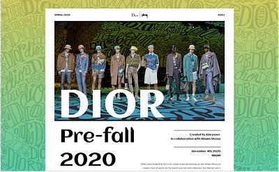 DIOR Pre-Fall 2020 MIAMI adobe cc design dior editorial fashion figma figmadesign photoshop sketch stussy typography ui ui design uidesign uiux web web design web designer webdesign website