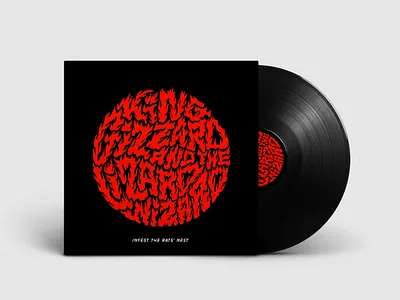 Infest the Rats' Nest by King Gizzard and the Lizard Wizard album album art flames illustration king gizzard lettering logo type typography