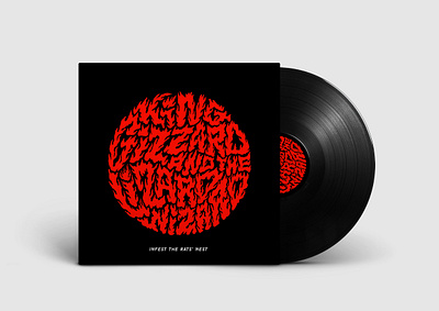 Infest the Rats' Nest by King Gizzard and the Lizard Wizard album album art flames illustration king gizzard lettering logo type typography