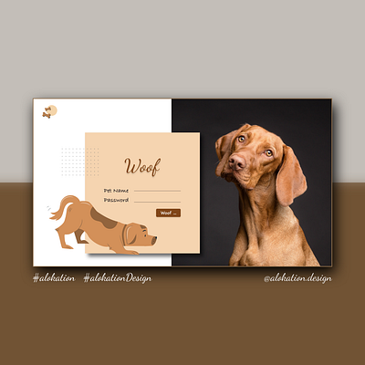 D for Dog alok alokation alokationdesign alphabetdesign concept dog login page login screen ui uidesign user interface ux uxdesign web