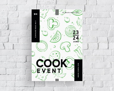 Poster Cook Event cook cooking creative creativity design designer graphic design minimal modern poster poster design typography