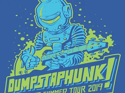 Dumpstaphunk shirt design band merch bandmerch bass funk illustration low end music music art photoshop pop art