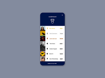 Daily UI 019 dailyui dailyui019 leaderboard ui