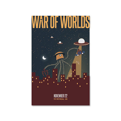 War Of Worlds Poster Design aliens design graphicdesign illustration poster posterdesign vector