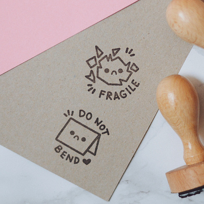 Parcel Stamps design do not bend fragile helen bucher illustration packaging packagingdesign parcel stamps