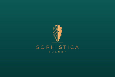 Sophisticated Oak Leaf Logo beauty brance business cosmetics esthetics fashion interior jewelry leaf logo luxury modern nature oak plant resort sophisticated spa vector