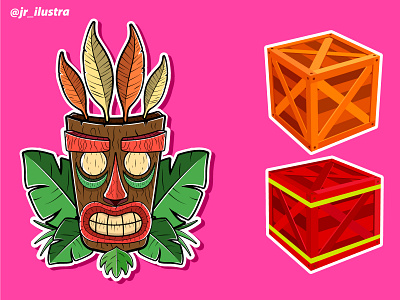 box crash bandicoot adobeillustrator bandiccot diseñohrafico flat illustration flatdesign flatdesigns illustrationvector illutration ilustracion vector vectorfile