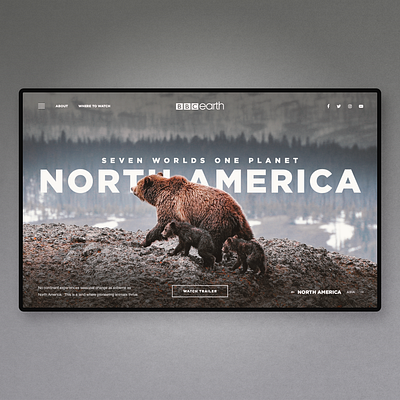 North America - Documentary Series Landing Page app design concept homepage landingpage nature ui uidesign ux webdesign website design