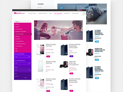 TBooth & WirelessWave: Twin Platform Redesign ecommerce platform telco ui ux web website