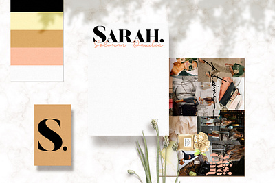 Sarah. Brand Board brand branding design illustration logo mood board moodboard