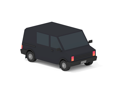 Suspicious Van 3d 3dcember 3december blender illustration low poly lowpoly minimalist van