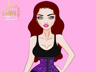 Luxx curves waist trainer animation art branding character design concept art design fashion illustration flat illustration vector