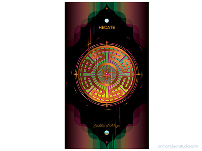 hecates wheel anthony leon studio anthonyleonstudio design hecate hecates wheel illustration illustrator art logo magic posterdesign symbol