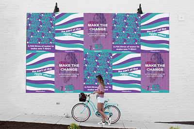 Mockup to show posters for a campaign for concept company Ripple adobe adobe illustrator adobe photoshop brand guideline brand identity campaign campaign design creative design designer graphic design mockup mockups poster poster art poster design typography vector