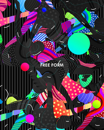 Free Form Illustration art artwork bodies colorful free geometric gradient grid human illustration illustration art illustration design illustration digital illustrations illustrator iridesent klarens pattern patterns stripes
