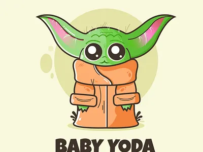Baby Yoda Illustration avatars baby yoda mandalorian star wars starwars yoda
