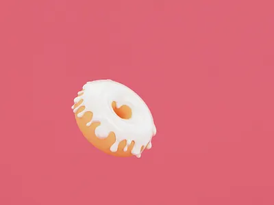 Doughnut Splat animation c4d c4dart cinema4d doughnut food motion pink splat