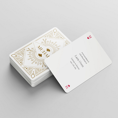 Muhair Business Card branding business card business card design illustration lineart linework logo logo design logotype makeup playingcards print vector