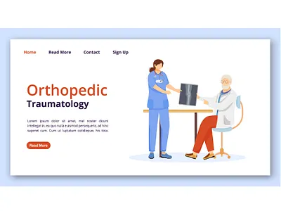 How do you treat private doctors? banner care cartoon character clinic concept dentist design doctor hospital html idea medical medicine mockup orthopedic website website design