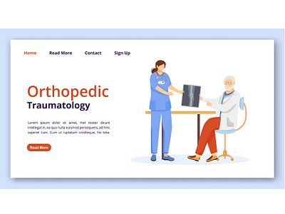 How do you treat private doctors? banner care cartoon character clinic concept dentist design doctor hospital html idea medical medicine mockup orthopedic website website design