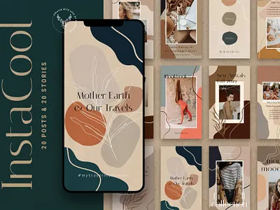 InstaCool Instagram Posts & Stories adobe adobe photoshop branding design design template download graphic design graphics graphicsdesign influencer instagram instagram post instagram stories instagram story instagram template instagram templates interaction photoshop social media template