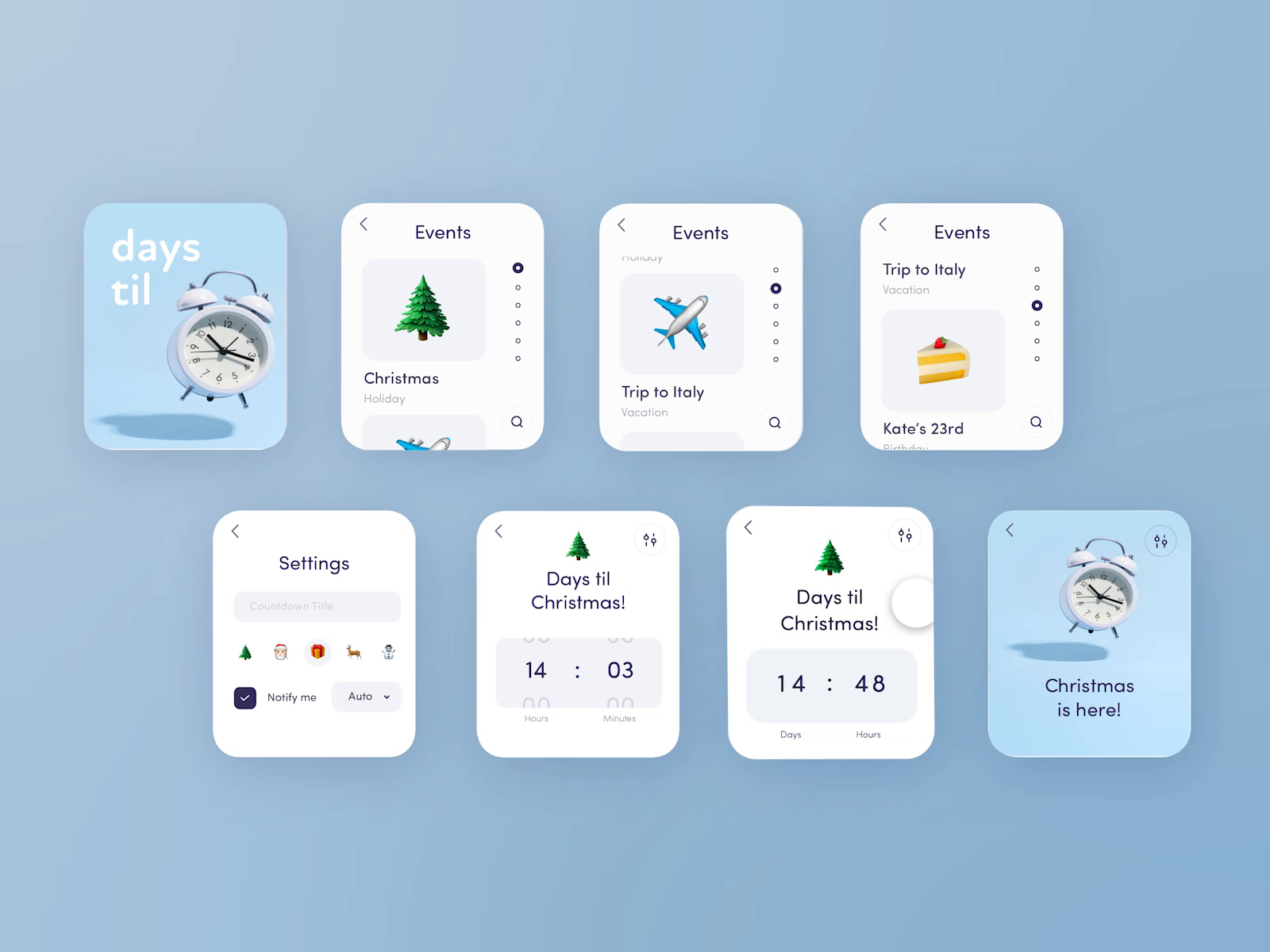 Example of 🎄Holiday Countdown Smartwatch App