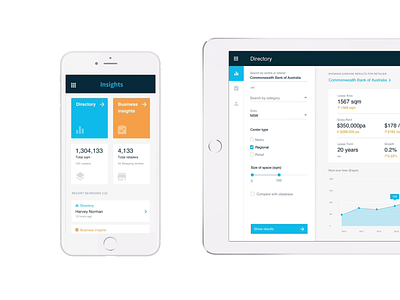 Insights dashboard analytics app banking chart dashboard finance investment property ui