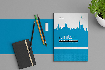 Unite Business brochure annual report bifold brochure booklet branding brochure business clean corporate layout template