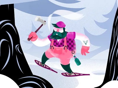 Timberland!!!! axe beers character illustrator montreal timber vector illustration vectorart wolfganganimation wood