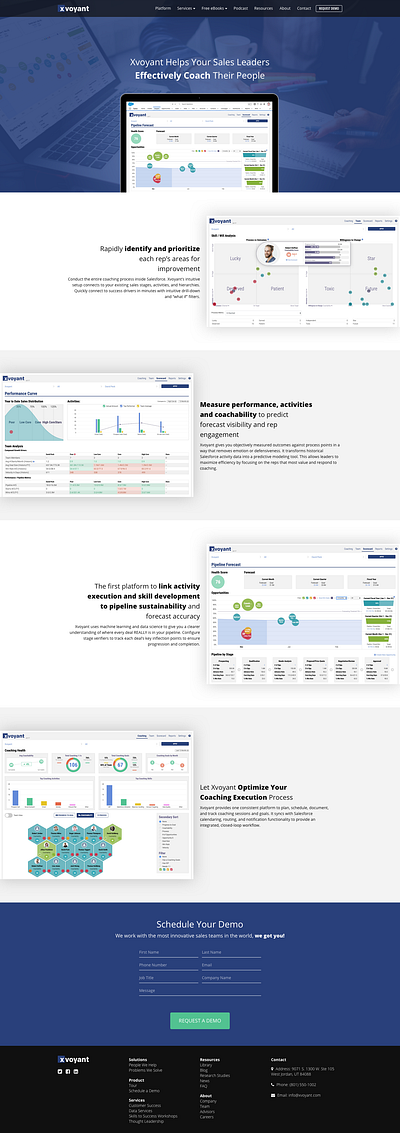 Product Page Concepts branding charts design ui ux xvoyant