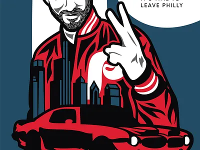 Self-Portrait illustration philly portrait poster trace vector