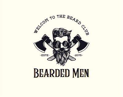 Bearrded Men branding design design modern icon illustration logo typography vector vintage vintage badge vintage design vintage logo