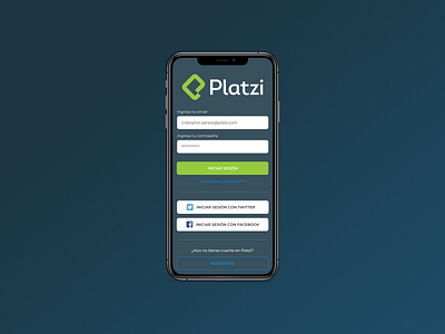 Platzi Login dailyui platzi ui design uxdesign