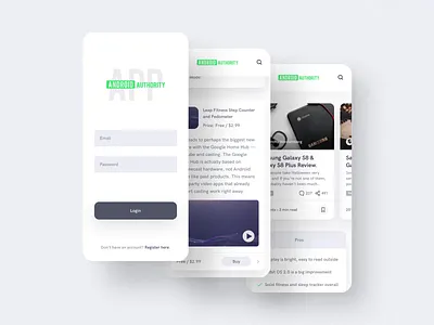 Android Authority Application animation app application application ui brand branding clean design gif icon identity illustration logo minimal motion mp4 ui ux