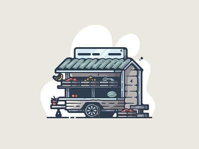 Farmer's Stand adobe art cartoon clean color creative designer dribbble farmer flat food graphic graphic design illustration illustrator modern portfolio produce shot simple