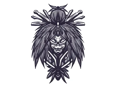 Witch geisha illustration ipad ipad pro procreate witch witchcraft