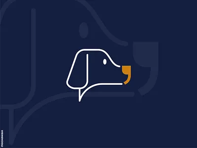 Vet Voice animal dog identity logo logodesign logomark message minimalist pet quotation mark talk vet veterinary voice